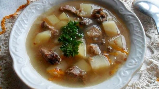 Рецепт Суп с мясом в мультиварке