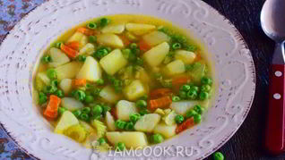 Рецепт Суп с замороженным зеленым горошком