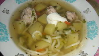 Рецепт Суп вермишелевый с фрикадельками
