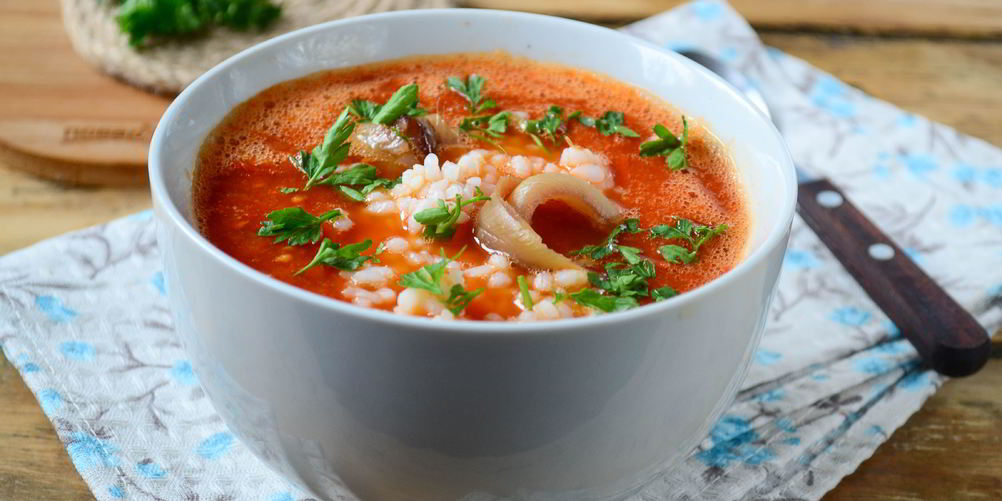Как приготовить томатный суп с перцем и рисом
