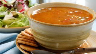 Рецепт Тыквенный суп с чоризо и кинзой