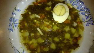 Рецепт Вкусный суп щавелевый с яйцом
