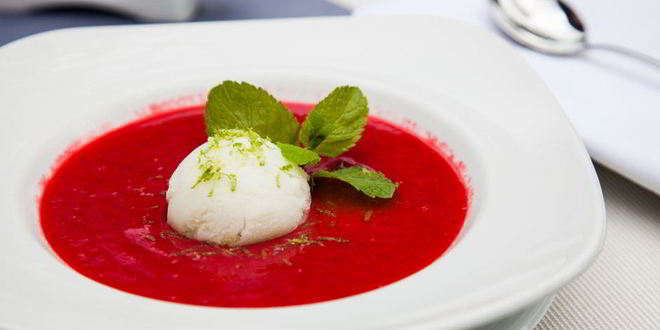 Рецепт ягодный суп с мятой и базиликом