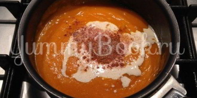 Рецепт зимний суп с тыквой и имбирем