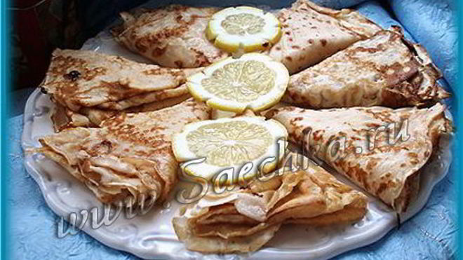 Рецепт Апельсиновые блинчики