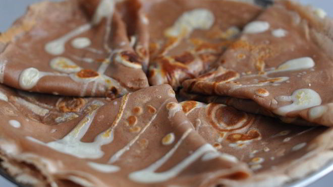 Рецепт Блинчики на молоке шоколадные