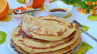 Рецепт Блинчики с апельсиновой цедрой на молоке