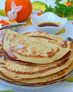 Блинчики с апельсиновой цедрой на молоке