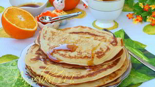 Рецепт Блинчики с апельсиновой цедрой