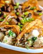 Блинчики с грибами и курицей