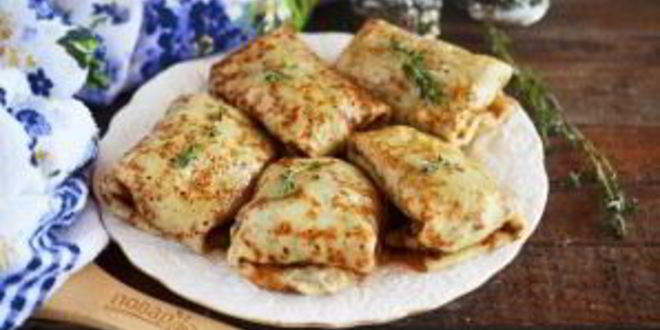 Рецепт блинчики с грибами