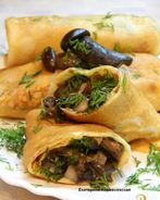 Блинчики с лесными грибами