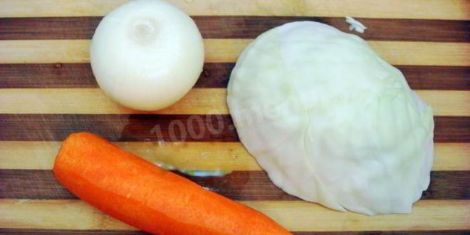 Рецепт блинчики с мясом, морковью и капустой