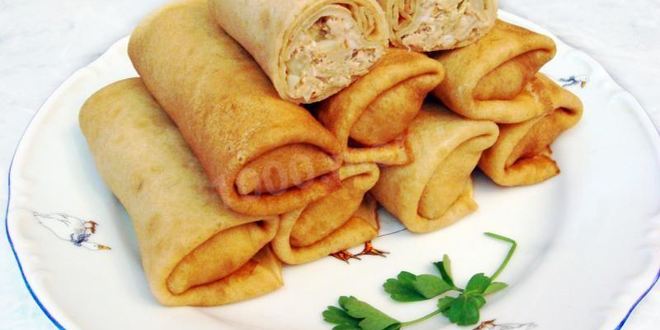 Рецепт блинчики с мясом, морковью и капустой