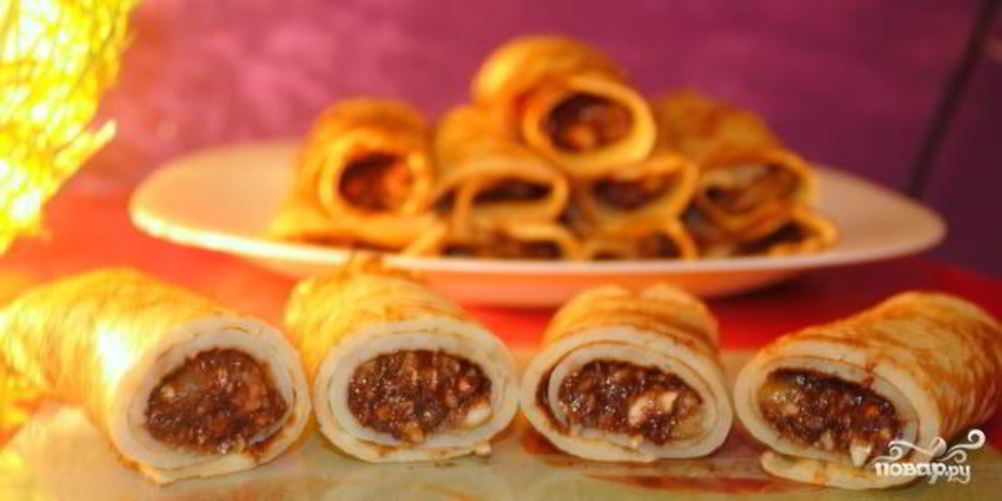 Как приготовить блинчики с орехами