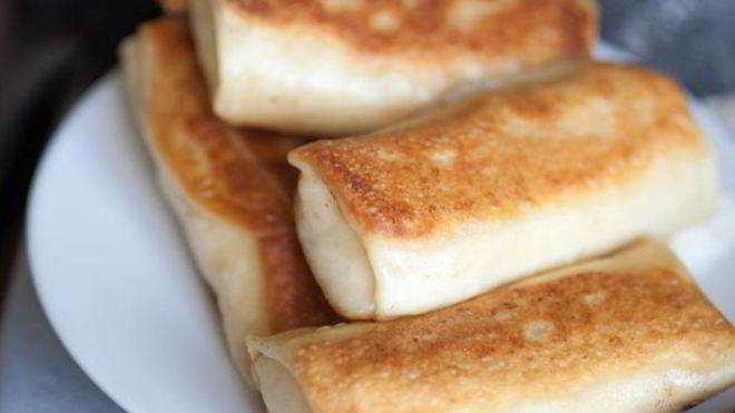 Рецепт Блинчики с сыром и грибами