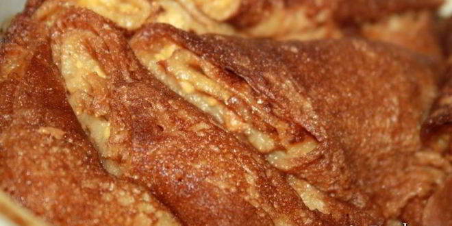 Рецепт блинчики с творогом и курагой, томленые со сливочным маслом