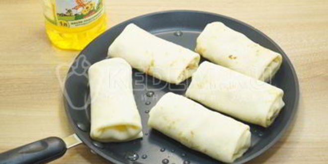 Рецепт блинчики с ветчиной и сыром