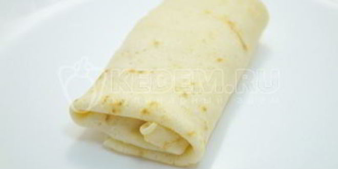 Рецепт блинчики с ветчиной и сыром