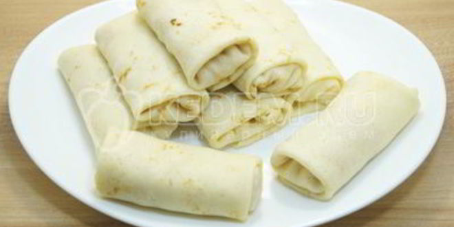 Рецепт блинчики с ветчиной и сыром