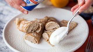 Рецепт Блины из гречневой муки с паштетом из куриной печени