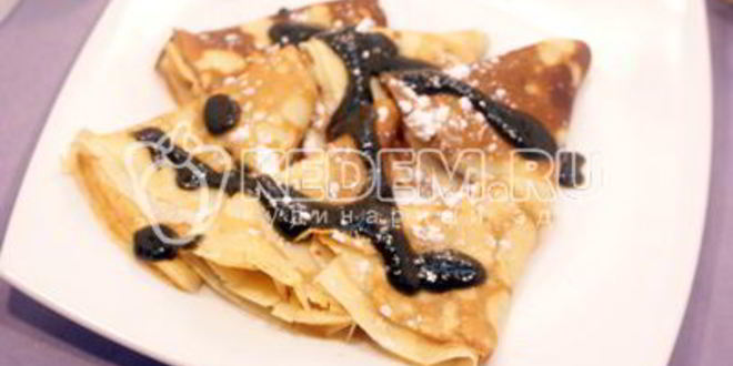 Рецепт блины на молоке с джемом из щавеля