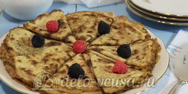 Рецепт блины на воде