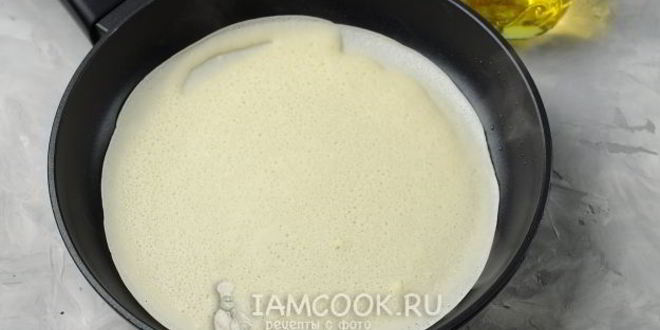 Рецепт блины с дырочками на воде с яйцами