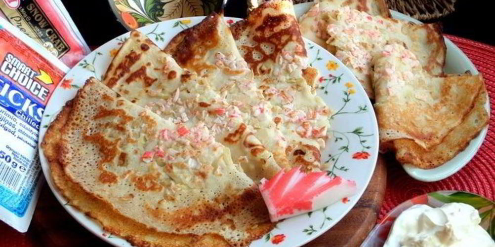 Рецепт блины с припеком с грибами