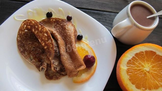 Рецепт Блины с кукурузными отрубями