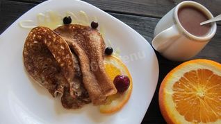 Рецепт Блины с кукурузными отрубями