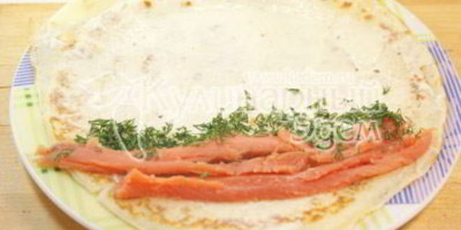 Рецепт блины с лососем