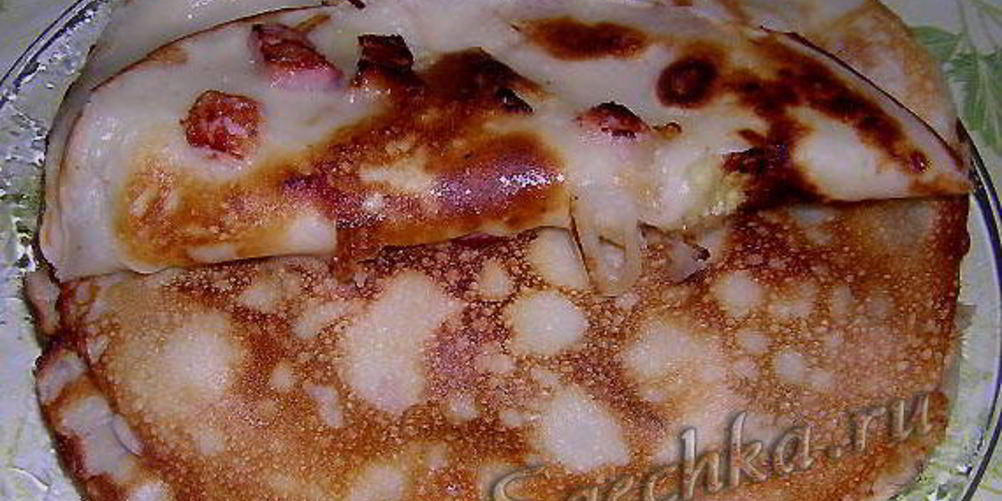 Рецепт блины с икрой и сметаной