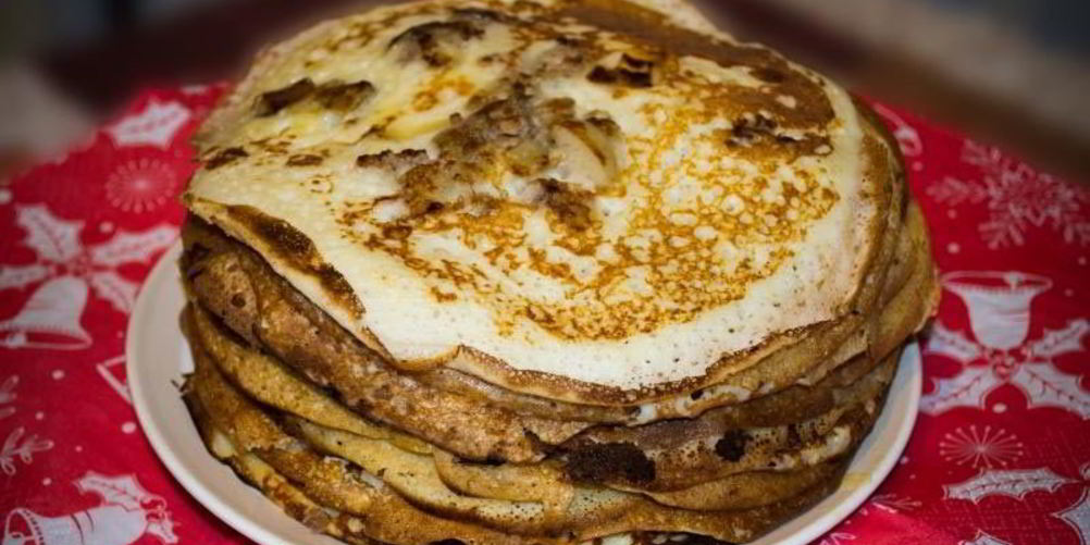 Рецепт блины с крабовым припеком