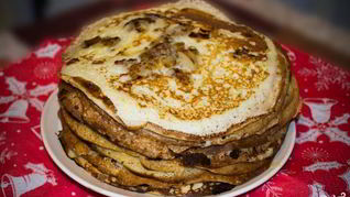 Рецепт Блины с припеком с грибами