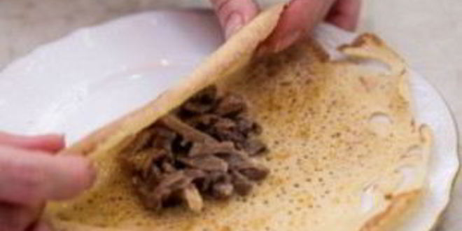 Рецепт блины с языком