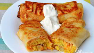 Рецепт блины с творогом