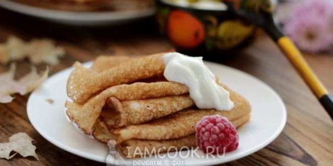 Рецепт дрожжевые блины на кислом молоке