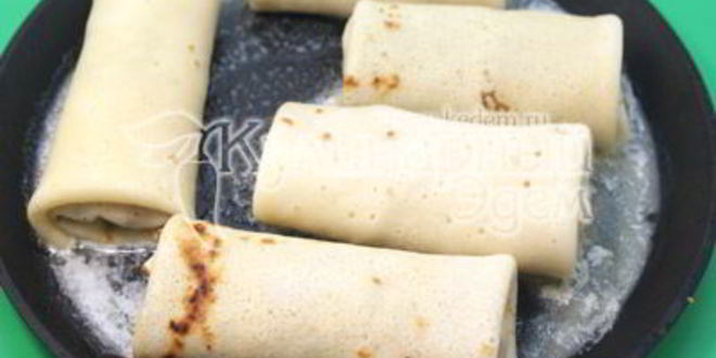 Рецепт фаршированные блины с грибами и сыром