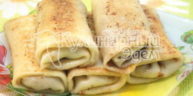 Рецепт фаршированные блины с грибами и сыром