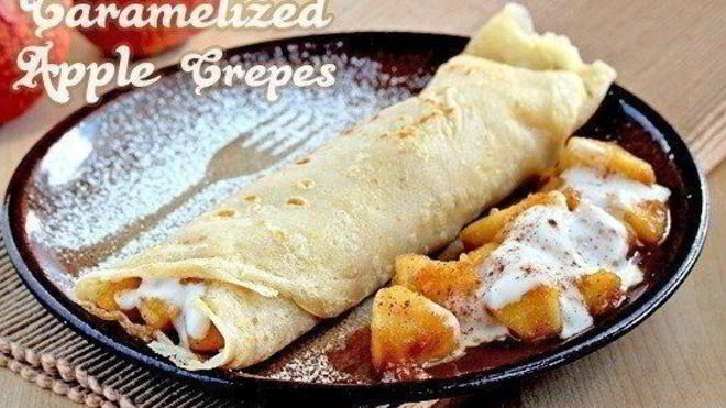 Рецепт Карамельные блинчики с яблоками
