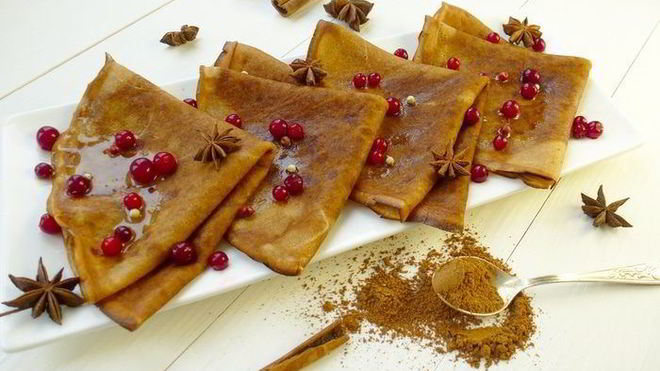 Рецепт Пряничные блины на молоке