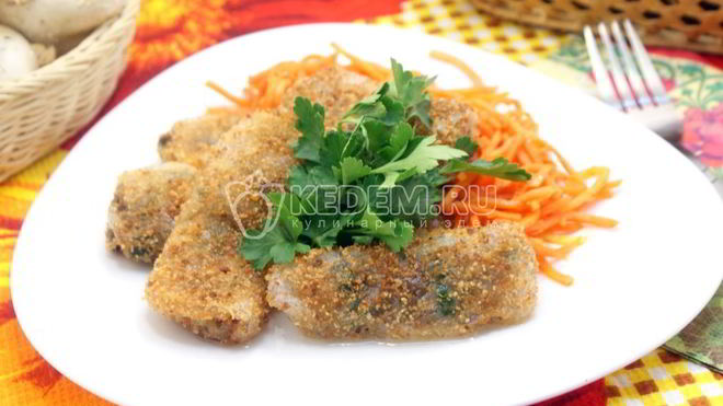 Рецепт Рисовые блинчики с грибами