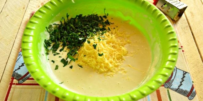 Рецепт сытные блинчики с сыром и зеленью