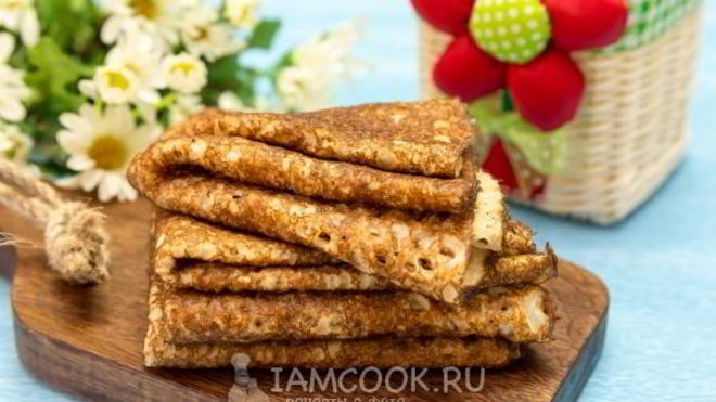 Рецепт Тонкие ажурные блины на молоке