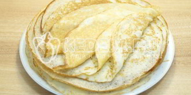 Рецепт тонкие блинчики на молоке