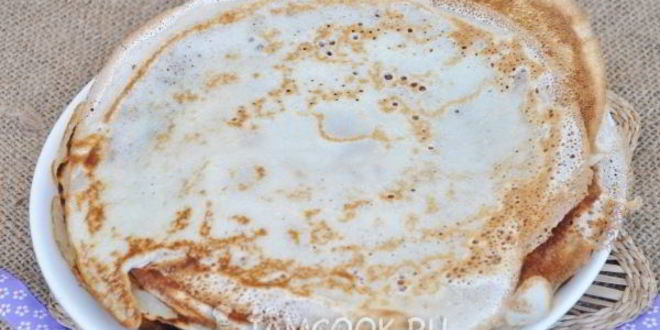 Рецепт тонкие блинчики на воде