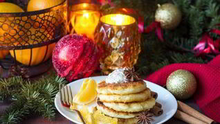 Рецепт Творожно-апельсиновые панкейки