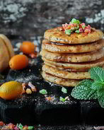 Тыквенные блинчики с ржаными отрубями