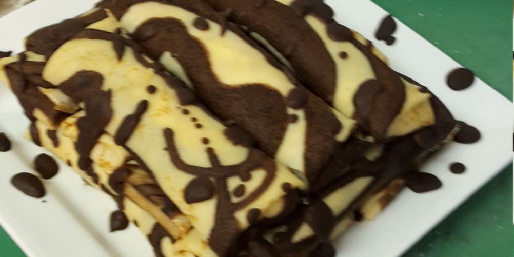 Как приготовить ванильно-шоколадные блинчики